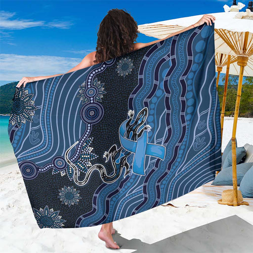 Autism Awareness Sarong Hope Ribbon And Aboriginal Patterns