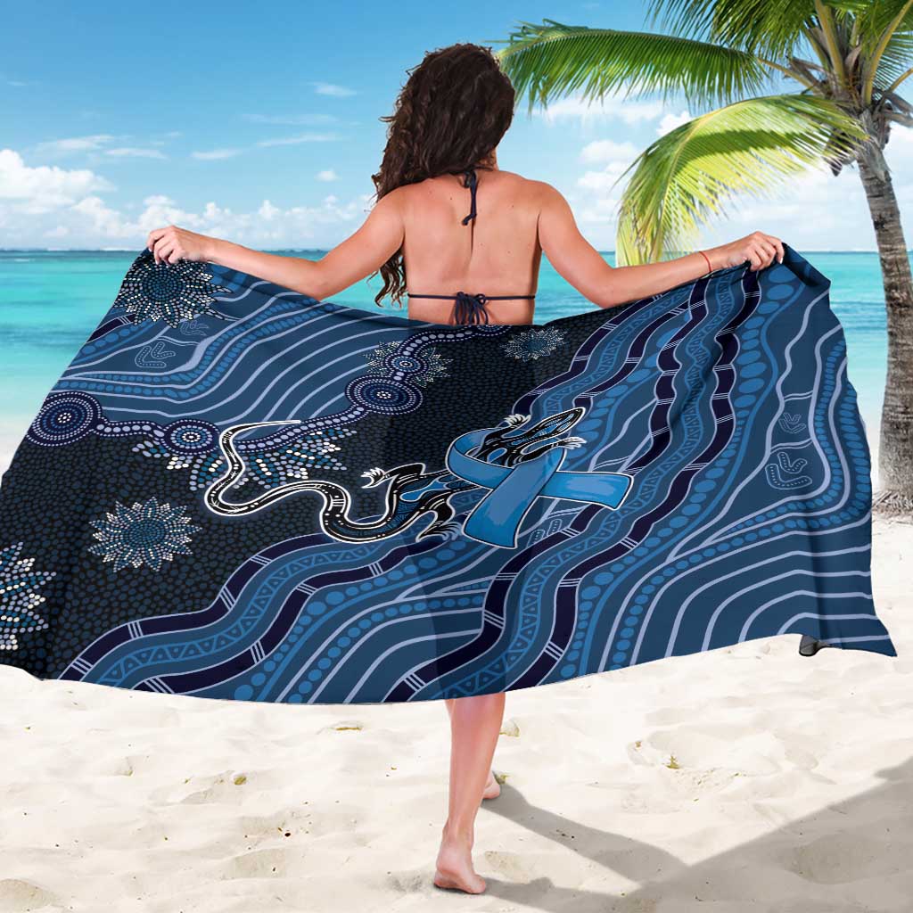 Autism Awareness Sarong Hope Ribbon And Aboriginal Patterns