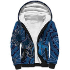 Personalised Autism Awareness Sherpa Hoodie Hope Ribbon And Aboriginal Patterns