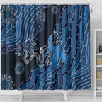 Autism Awareness Shower Curtain Hope Ribbon And Aboriginal Patterns