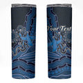 Personalised Autism Awareness Skinny Tumbler Hope Ribbon And Aboriginal Patterns