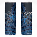 Personalised Autism Awareness Skinny Tumbler Hope Ribbon And Aboriginal Patterns
