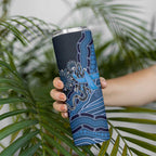 Personalised Autism Awareness Skinny Tumbler Hope Ribbon And Aboriginal Patterns