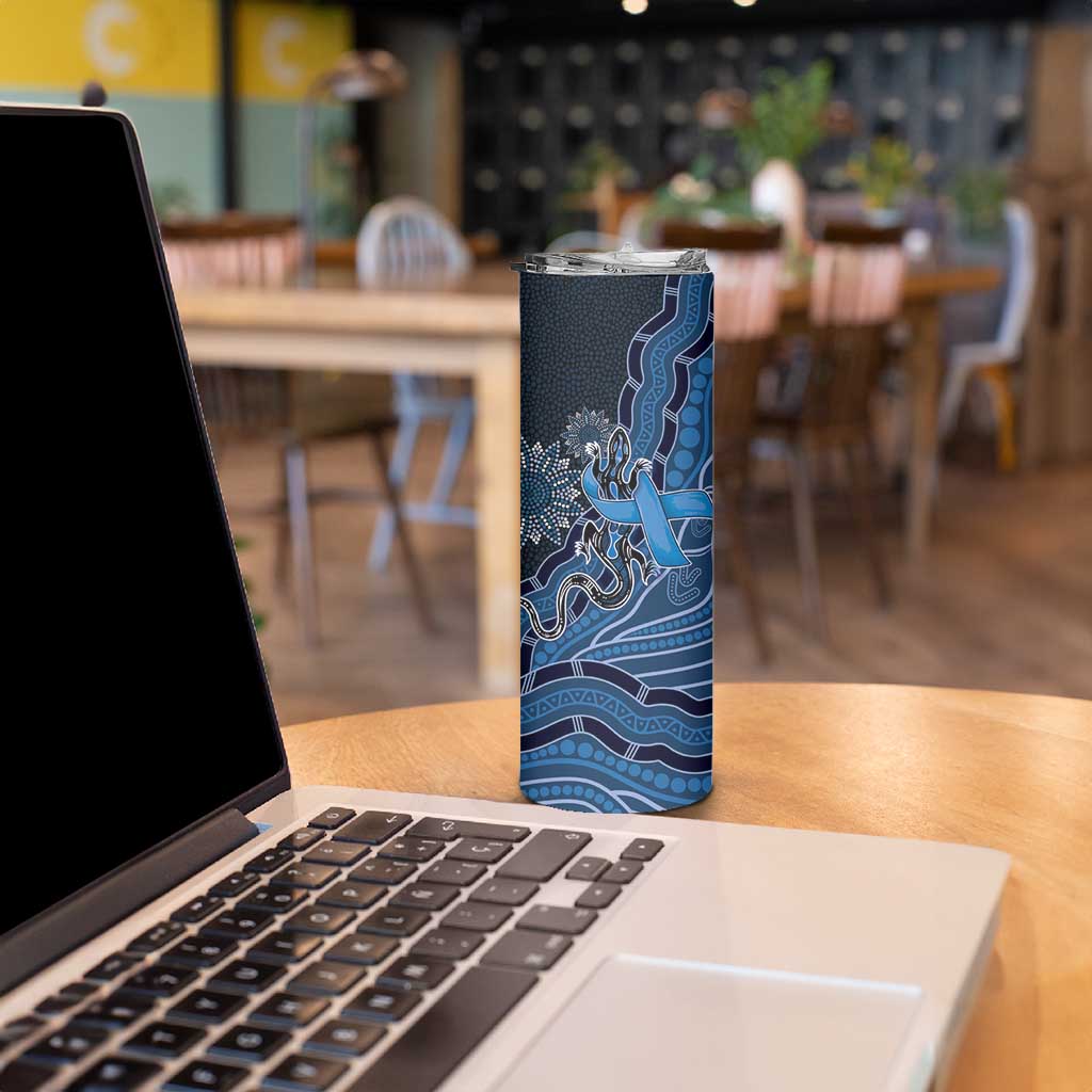 Personalised Autism Awareness Skinny Tumbler Hope Ribbon And Aboriginal Patterns