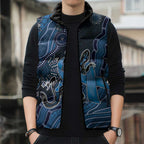 Personalised Autism Awareness Sleeveless Puffer Jacket Hope Ribbon And Aboriginal Patterns