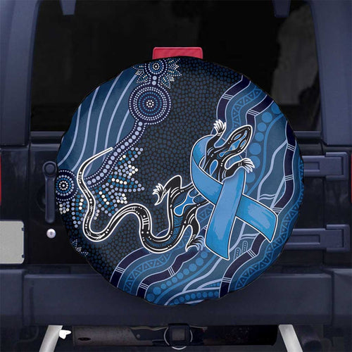 Autism Awareness Spare Tire Cover Hope Ribbon And Aboriginal Patterns