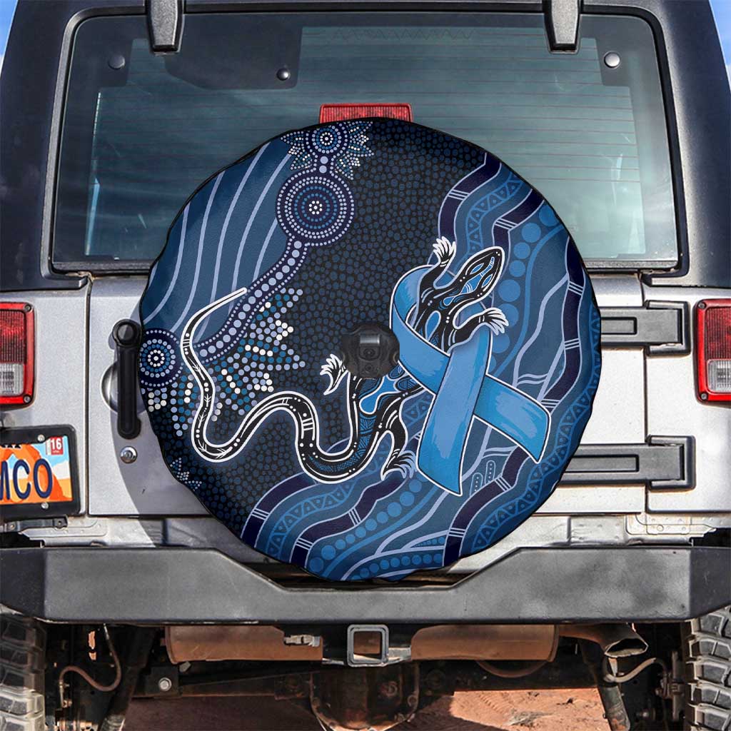Autism Awareness Spare Tire Cover Hope Ribbon And Aboriginal Patterns