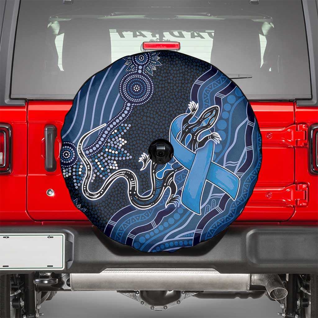 Autism Awareness Spare Tire Cover Hope Ribbon And Aboriginal Patterns