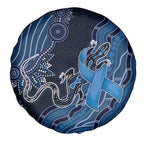 Autism Awareness Spare Tire Cover Hope Ribbon And Aboriginal Patterns
