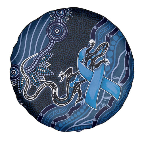 Autism Awareness Spare Tire Cover Hope Ribbon And Aboriginal Patterns