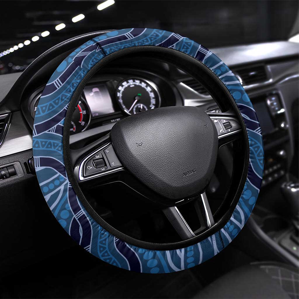 Autism Awareness Steering Wheel Cover Hope Ribbon And Aboriginal Patterns