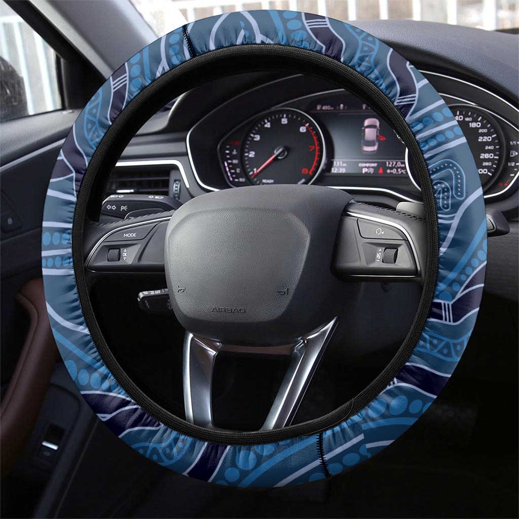 Autism Awareness Steering Wheel Cover Hope Ribbon And Aboriginal Patterns