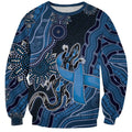 Personalised Autism Awareness Sweatshirt Hope Ribbon And Aboriginal Patterns