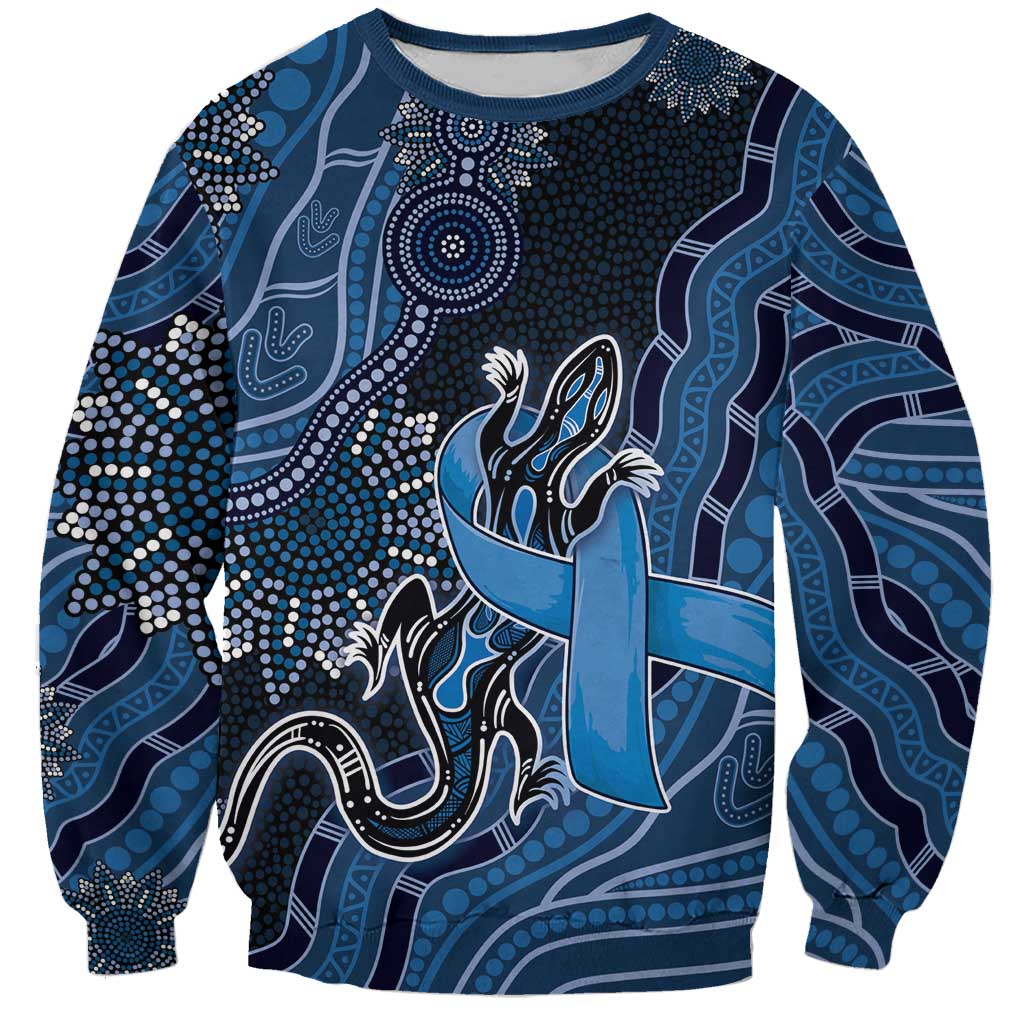 Personalised Autism Awareness Sweatshirt Hope Ribbon And Aboriginal Patterns