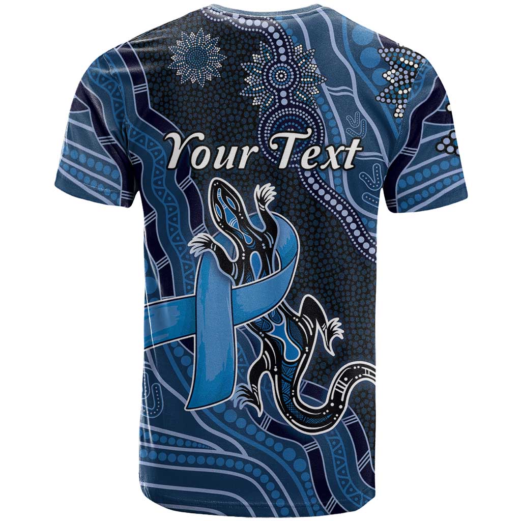 Personalised Autism Awareness T Shirt Hope Ribbon And Aboriginal Patterns