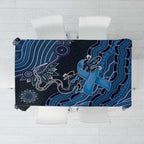 Autism Awareness Tablecloth Hope Ribbon And Aboriginal Patterns