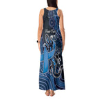Personalised Autism Awareness Tank Maxi Dress Hope Ribbon And Aboriginal Patterns