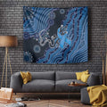 Autism Awareness Tapestry Hope Ribbon And Aboriginal Patterns