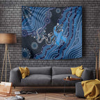 Autism Awareness Tapestry Hope Ribbon And Aboriginal Patterns