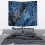 Autism Awareness Tapestry Hope Ribbon And Aboriginal Patterns