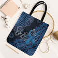 Autism Awareness Tote Bag Hope Ribbon And Aboriginal Patterns