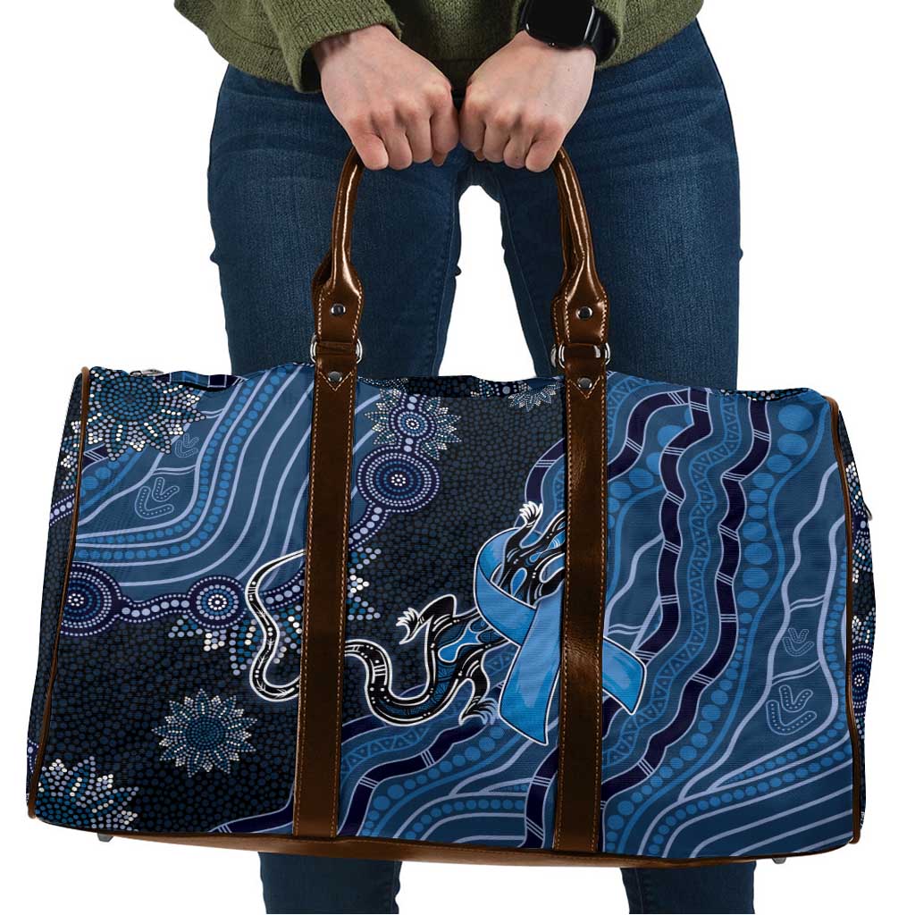 Autism Awareness Travel Bag Hope Ribbon And Aboriginal Patterns