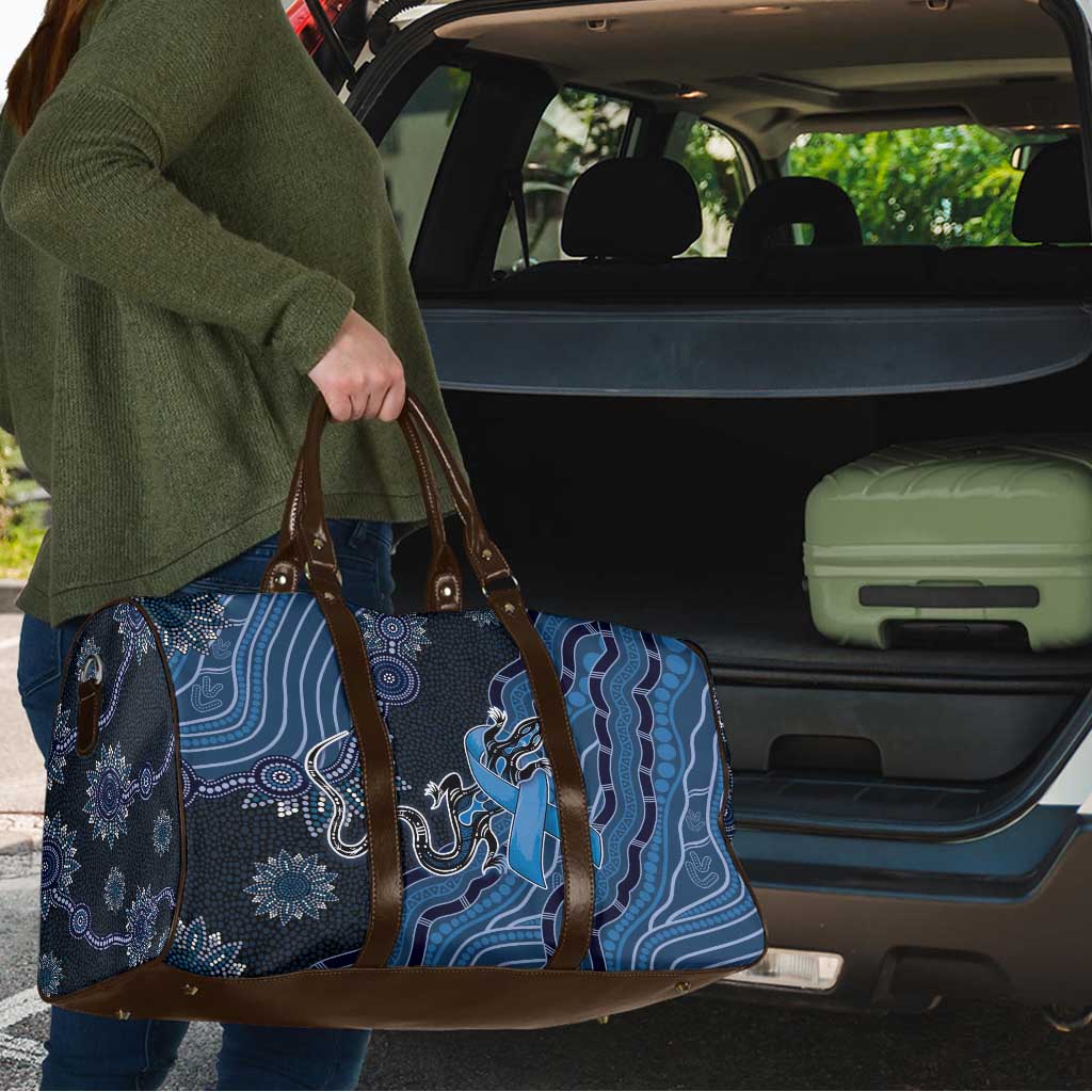 Autism Awareness Travel Bag Hope Ribbon And Aboriginal Patterns