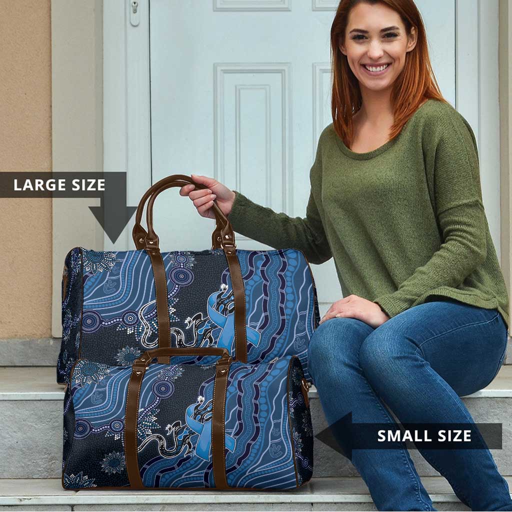 Autism Awareness Travel Bag Hope Ribbon And Aboriginal Patterns