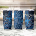 Personalised Autism Awareness Tumbler Cup Hope Ribbon And Aboriginal Patterns