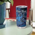 Personalised Autism Awareness Tumbler Cup Hope Ribbon And Aboriginal Patterns