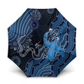 Autism Awareness Umbrella Hope Ribbon And Aboriginal Patterns