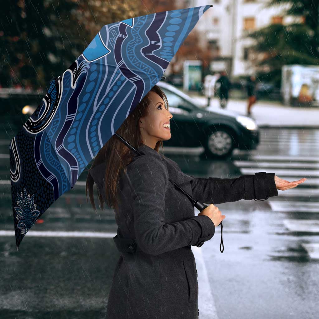 Autism Awareness Umbrella Hope Ribbon And Aboriginal Patterns
