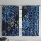 Autism Awareness Window Curtain Hope Ribbon And Aboriginal Patterns