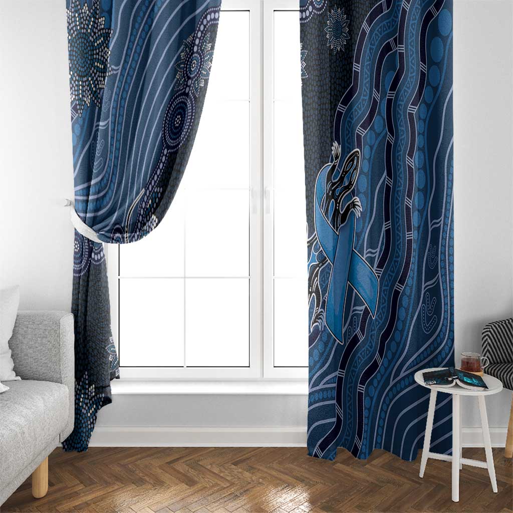 Autism Awareness Window Curtain Hope Ribbon And Aboriginal Patterns