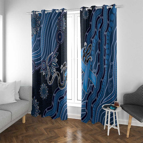 Autism Awareness Window Curtain Hope Ribbon And Aboriginal Patterns