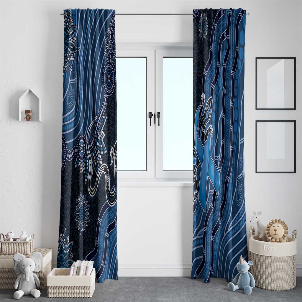 Autism Awareness Window Curtain Hope Ribbon And Aboriginal Patterns