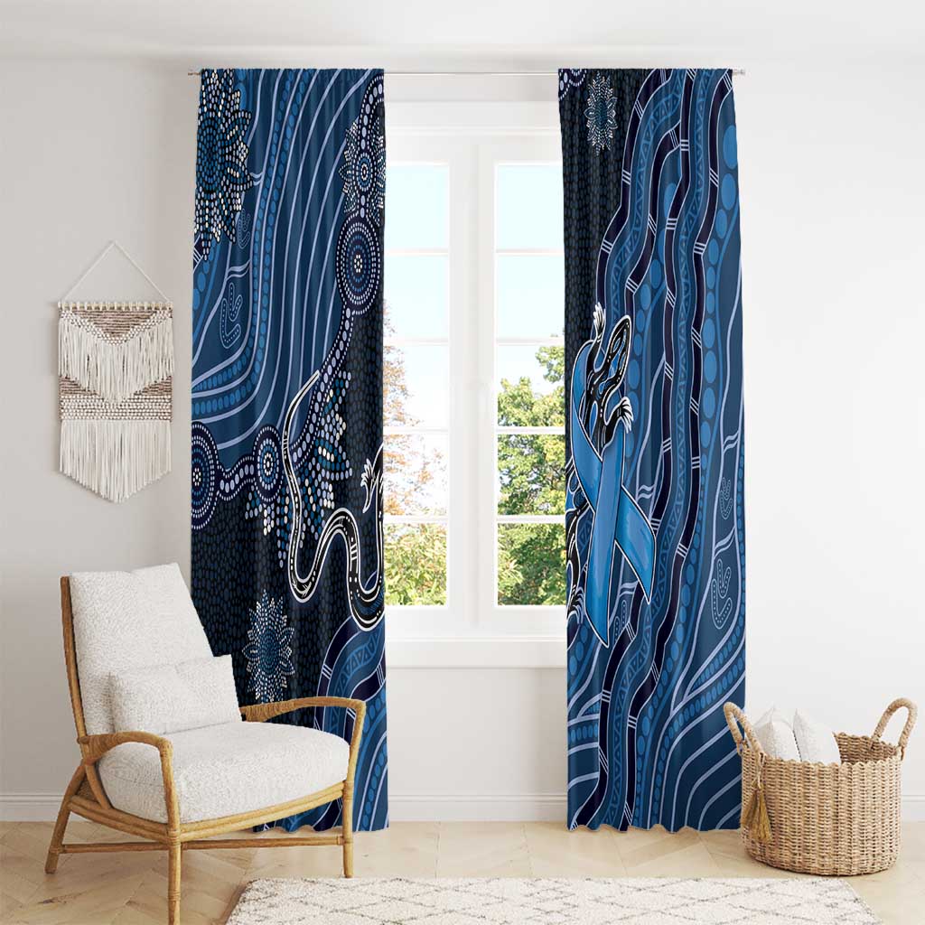 Autism Awareness Window Curtain Hope Ribbon And Aboriginal Patterns