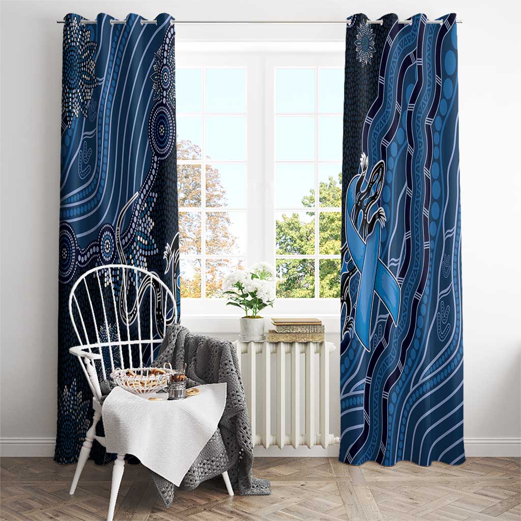Autism Awareness Window Curtain Hope Ribbon And Aboriginal Patterns