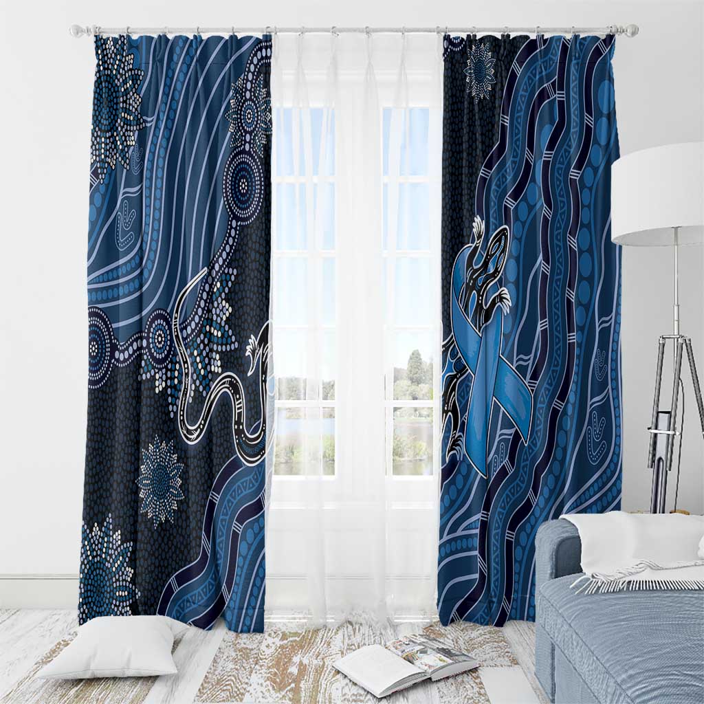 Autism Awareness Window Curtain Hope Ribbon And Aboriginal Patterns