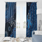 Autism Awareness Window Curtain Hope Ribbon And Aboriginal Patterns
