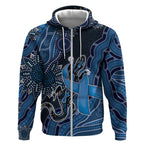 Personalised Autism Awareness Zip Hoodie Hope Ribbon And Aboriginal Patterns