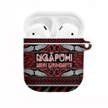 Ngapuhi Aotearoa Meri Kirihimete AirPods Case Maori Silver Fern Koru Tribal Pattern
