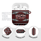 Ngapuhi Aotearoa Meri Kirihimete AirPods Case Maori Silver Fern Koru Tribal Pattern