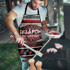 Ngapuhi Aotearoa Meri Kirihimete Apron Maori Silver Fern Koru Tribal Pattern
