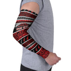 Personalised Ngapuhi Aotearoa Meri Kirihimete Arm Sleeves Maori Silver Fern Koru Tribal Pattern