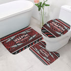Ngapuhi Aotearoa Meri Kirihimete Bathroom Set Maori Silver Fern Koru Tribal Pattern