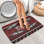 Ngapuhi Aotearoa Meri Kirihimete Bathroom Set Maori Silver Fern Koru Tribal Pattern