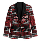 Personalised Ngapuhi Aotearoa Meri Kirihimete Blazer Maori Silver Fern Koru Tribal Pattern