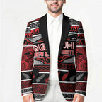 Personalised Ngapuhi Aotearoa Meri Kirihimete Blazer Maori Silver Fern Koru Tribal Pattern
