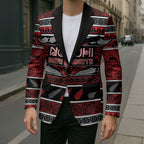 Personalised Ngapuhi Aotearoa Meri Kirihimete Blazer Maori Silver Fern Koru Tribal Pattern